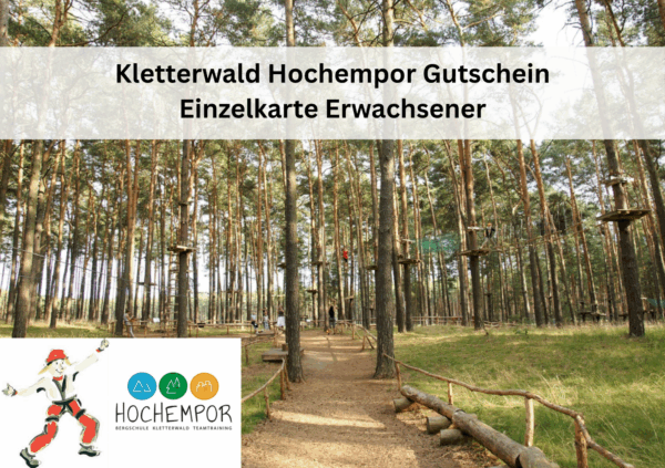 Produktbild Kletterwald Hochempor Gutschein Erwachsener